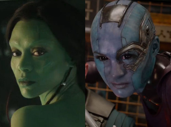 Zoe Saldana, Karen Gillan, Guardians of the Galaxy Zoe Saldana, Karen Gillan, Guardians of the Galaxy